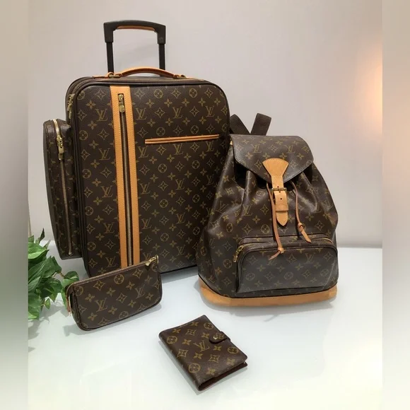 4 Piece Travel Bundle - Authentic Louis Vuitton -Luggage, Backpack, Planner, Bag - Picture 1 of 16